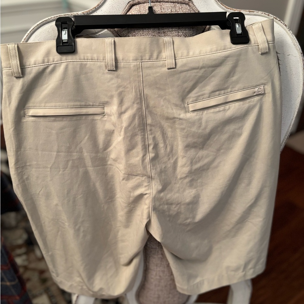 Peter Millar Beige Flat-Front Performance Shorts - image 2